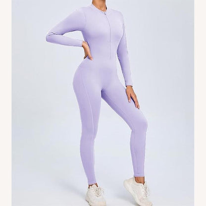 Variant image for Combinaison Femme Chic Dos Nu avec Manches Longues et Détails Froncés – Silhouette Ajustée et Tissu Extensible-7