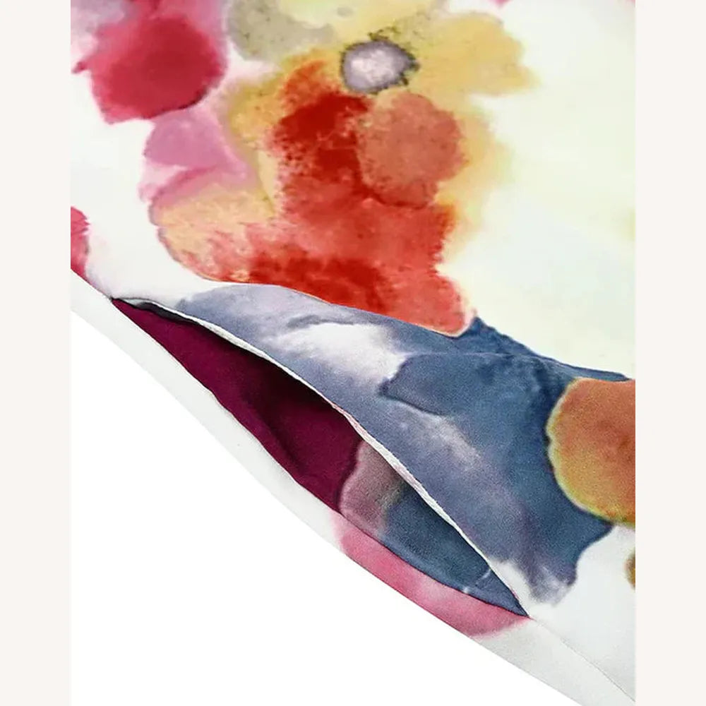 Loose Long Dress for Women with Mid-Length Sleeves in Lightweight Cotton for Summer Comfort