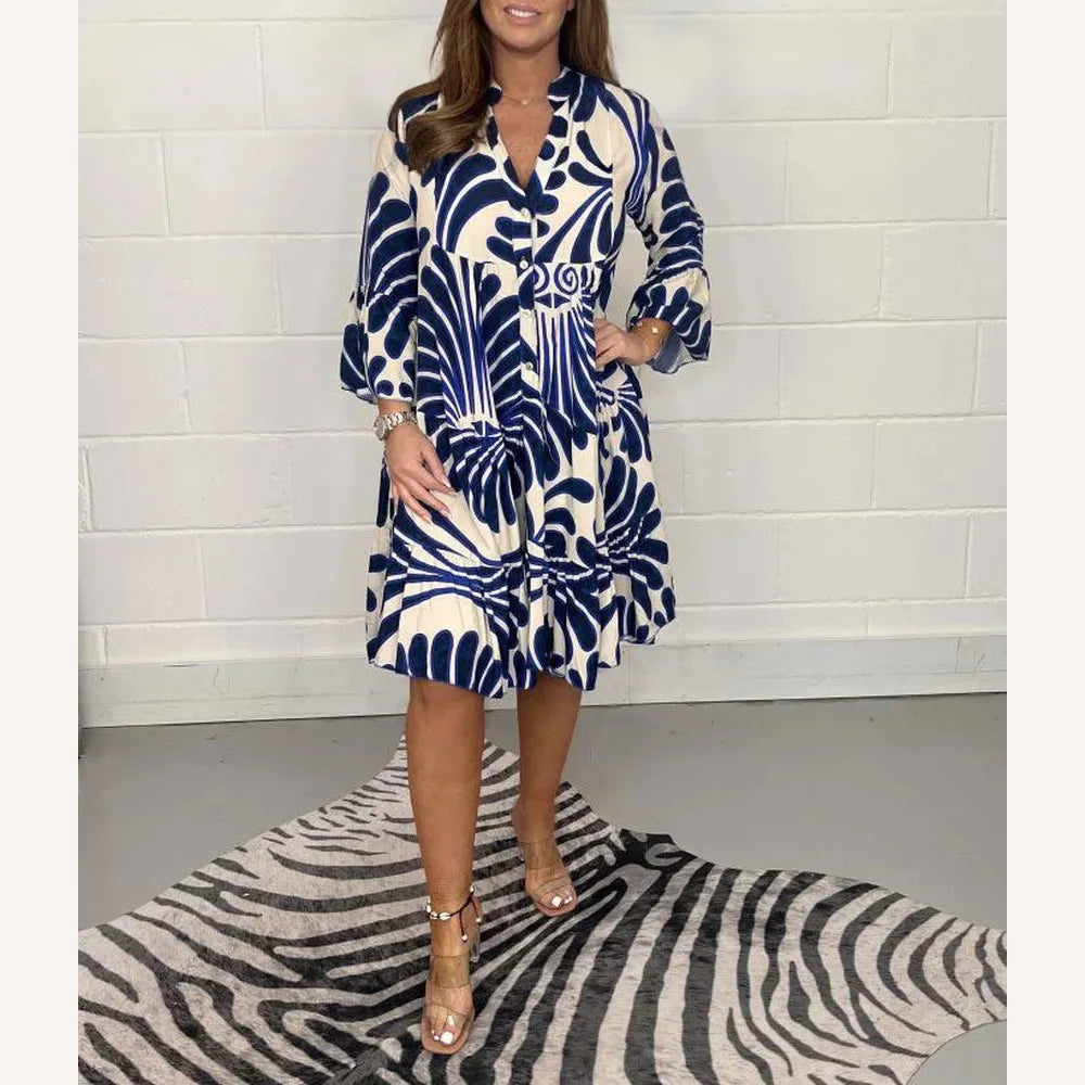 Long Summer Dress for Women Chic with Floral Pattern - Lightweight and Comfortable Fabric for Summer