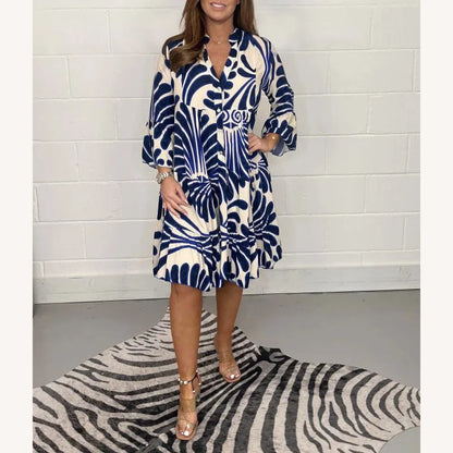 Long Summer Dress for Women Chic with Floral Pattern - Lightweight and Comfortable Fabric for Summer