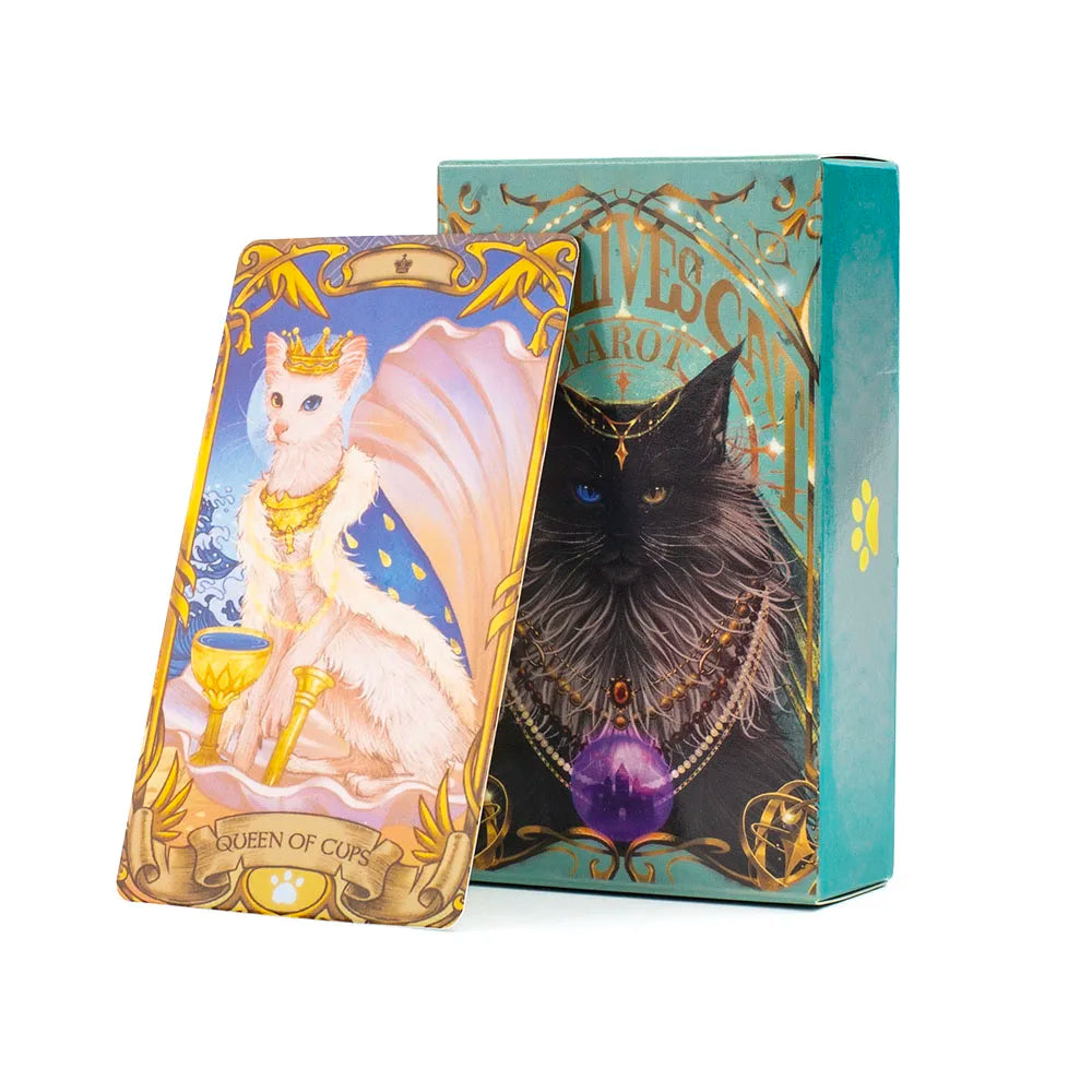 78-Card Kitten Tarot Deck for Divination and Family Entertainment