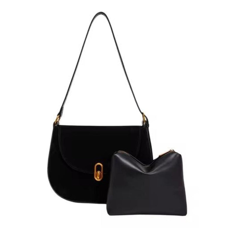 Women's Shoulder Bag in Faux Suede Leather with Adjustable Straps – Elegant and Practical for Daily Use