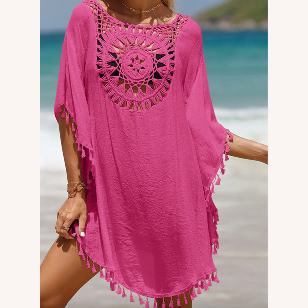 Crochet Beach Cover-Up for Women – Bohemian Style, Loose Fit, Soft and Breathable Fabric
