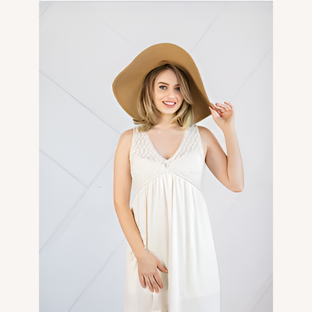 Lightweight Summer Straw Hat for Women with Adjustable Sun Protection 54-58 cm – Ideal for Beach and Summer Outings