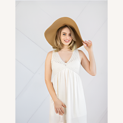 Lightweight Summer Straw Hat for Women with Adjustable Sun Protection 54-58 cm – Ideal for Beach and Summer Outings