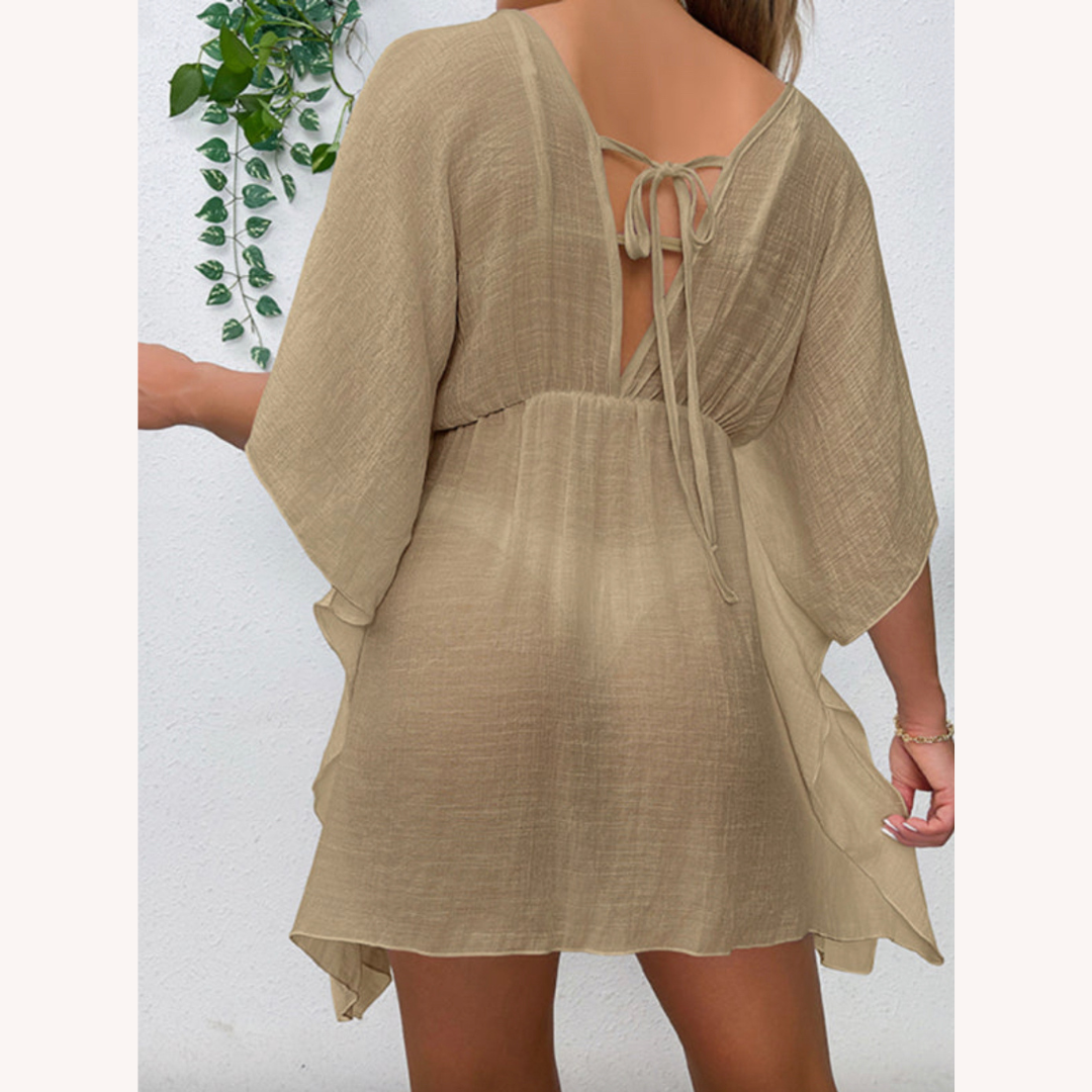 Couvre-Plage Été Léger et Résistant au Vent pour Femme – Robe de Plage Pratique en Polyester, Disponible en S, M, L, XL