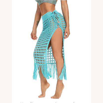 Bohemian Crochet Cover with Tassels – Chic and Versatile Style for Women, Size S, M, L