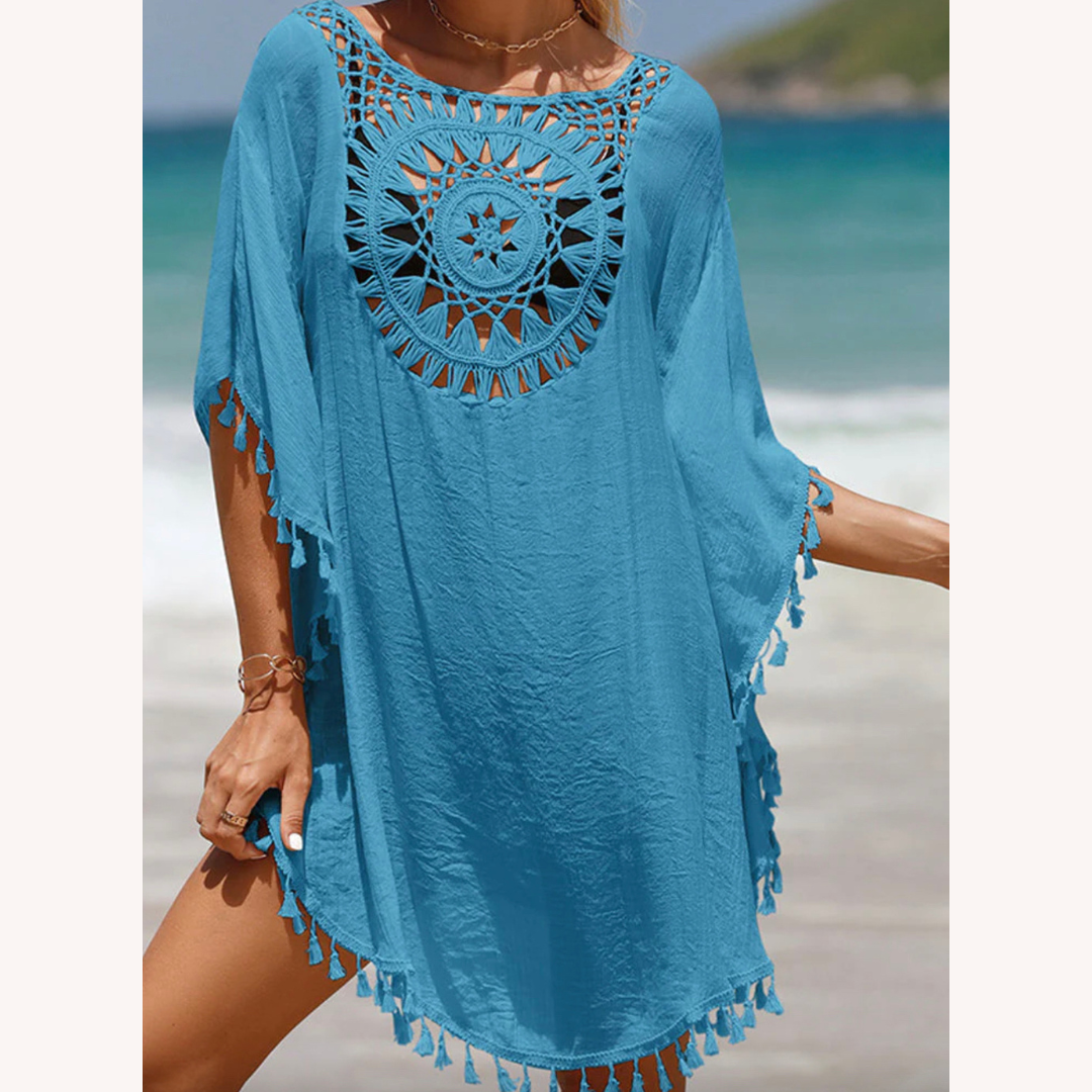 Crochet Beach Cover-Up for Women – Bohemian Style, Loose Fit, Soft and Breathable Fabric