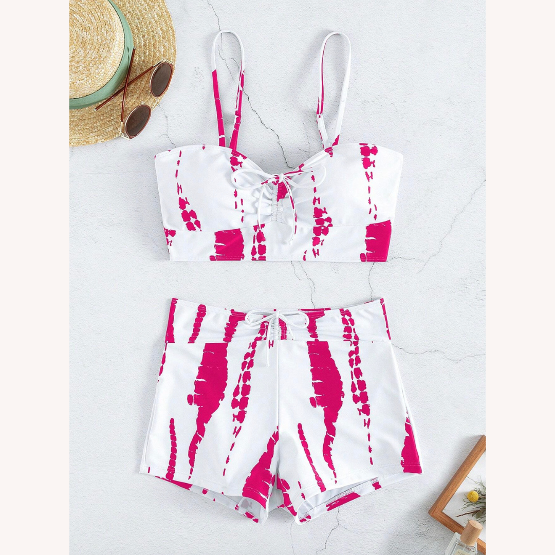 Maillot de Bain Femme Boho Taille Haute en Dentelle – Élégance et Confort à la Plage