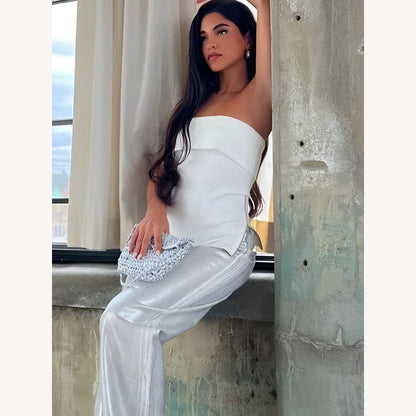 Top Elegant Bustier Tunic Woman with Knotted Detail – Chic and Versatile, Extended Length, Optimal Comfort