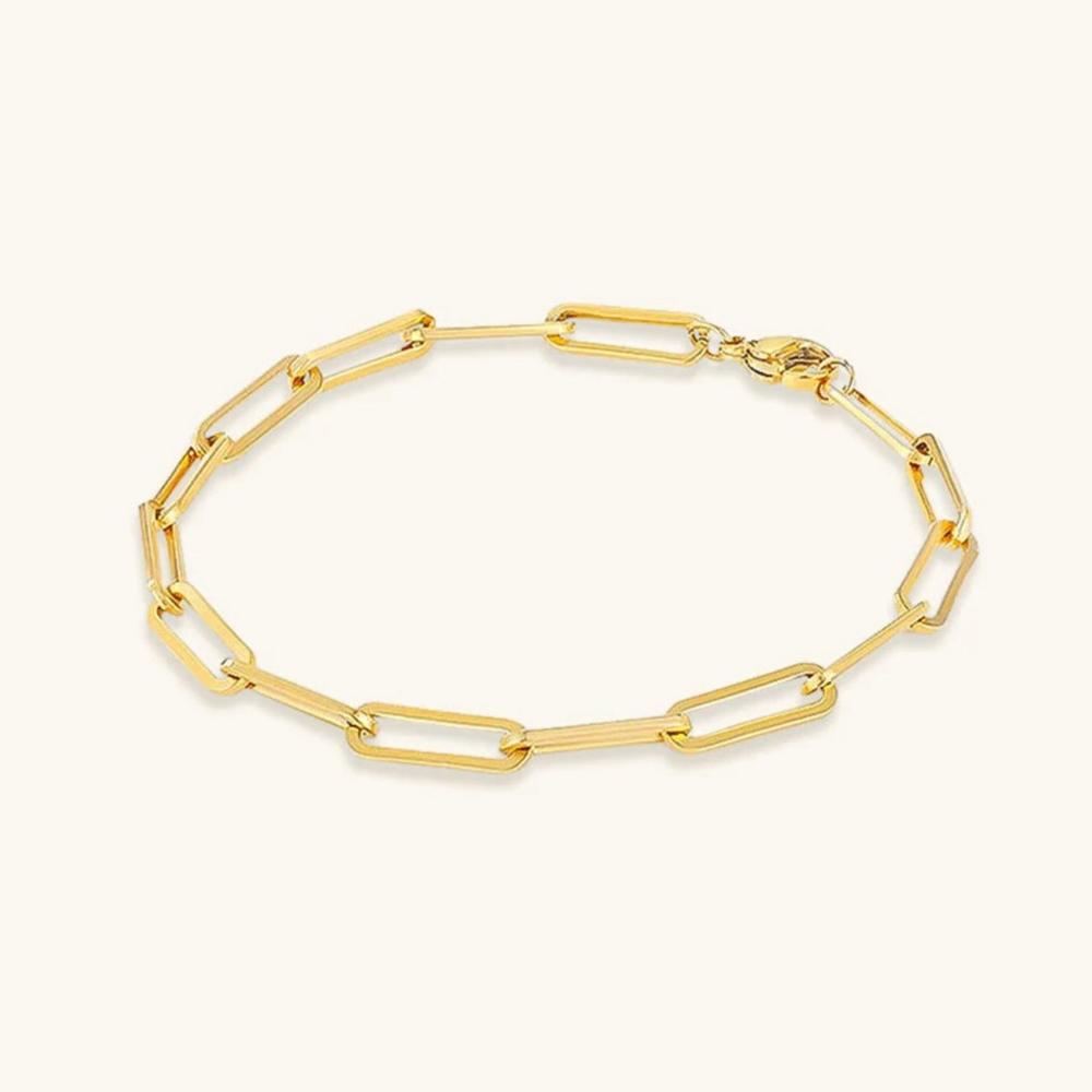 Bracelet Femme Doré 7 Pouces Acier Inoxydable Minimaliste Hypoallergénique