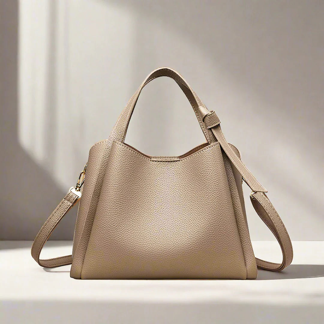 Women's Sophie Shoulder Bag in Synthetic Leather - Elegant, Practical, Adjustable Shoulder Strap, Spacious Interior - Black