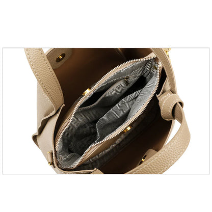 Women's Sophie Shoulder Bag in Synthetic Leather - Elegant, Practical, Adjustable Shoulder Strap, Spacious Interior - Black