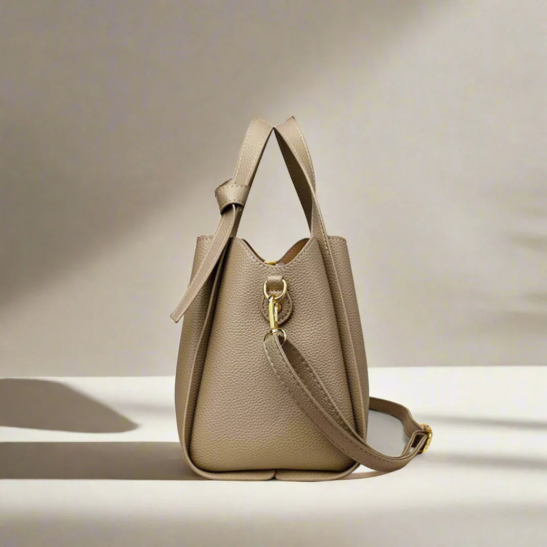 Women's Sophie Shoulder Bag in Synthetic Leather - Elegant, Practical, Adjustable Shoulder Strap, Spacious Interior - Black