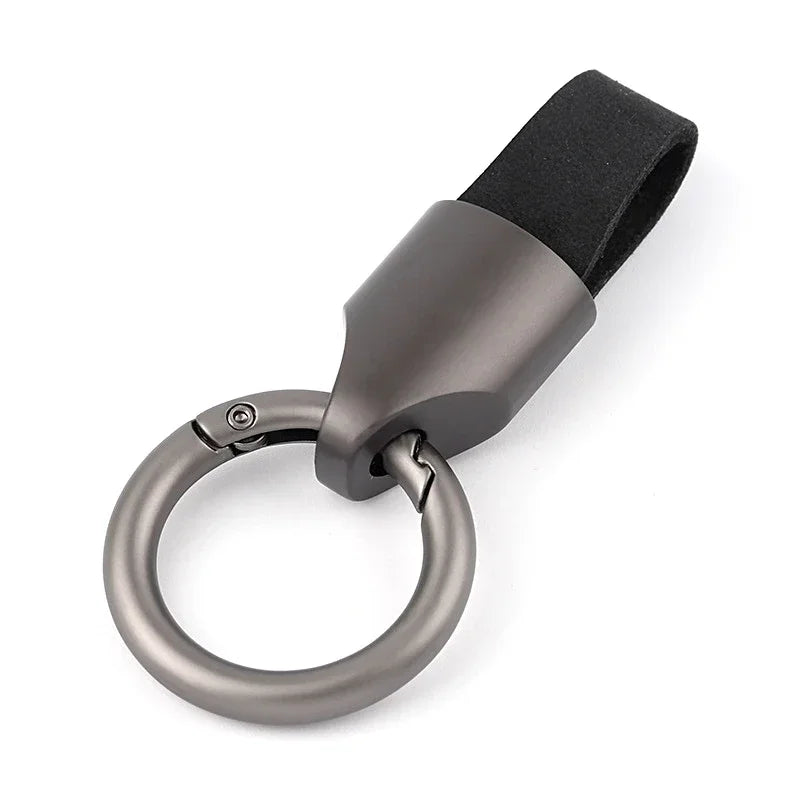 Anneau de Carabiner en Cuir de Vache avec Clip Pratique pour Clés – Accessoire Unisexe Durable et Élégant