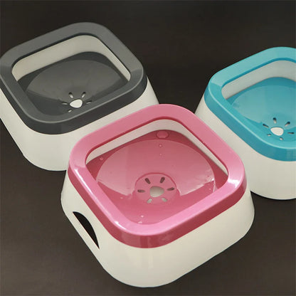 Anti-Splash Pet Water Bowl with 1L Capacity – No Spill Dog and Cat Water Bowl for Clean Drinking