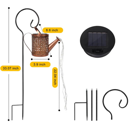 Solar Watering Can with LED for Garden Decoration – Creative Outdoor Lighting