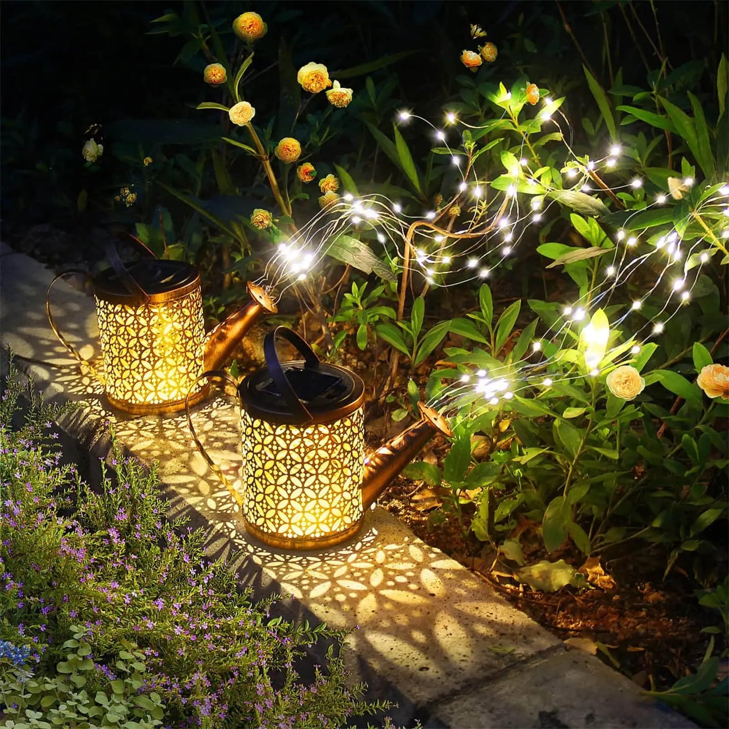 Solar Watering Can with LED for Garden Decoration – Creative Outdoor Lighting
