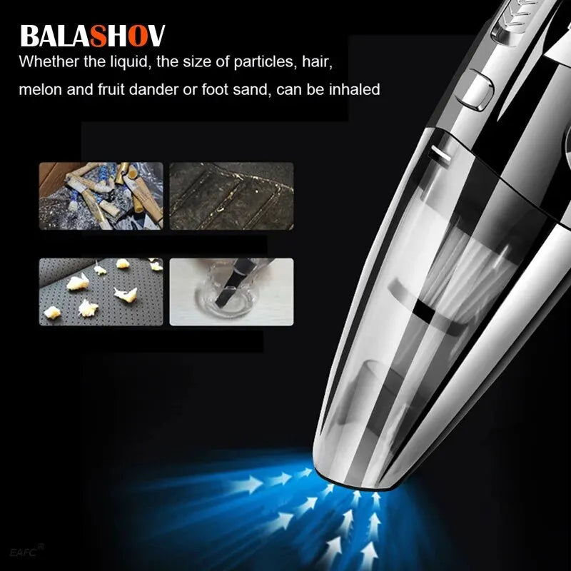 Portable Cordless Handheld Vacuum Cleaner with Cyclonic Suction and Fast Charging - Wet and Dry Use, Compact and Lightweight