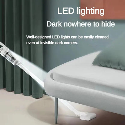 Powerful Cordless Handheld Vacuum Cleaner 19,000 Pa with Quadruple Filtration and LED Lighting – Home and Car Cleaning