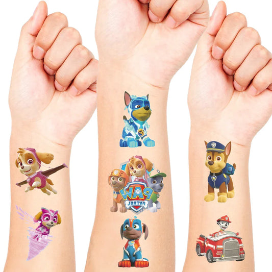 Paw Patrol Temporary Tattoo Stickers for Children – Pet Dog Designs