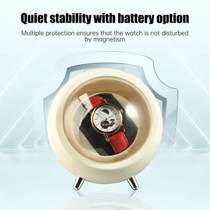 Automatic Watch Winder Box with USB Power – Elegant Rotating Stand for Mechanical Watches
