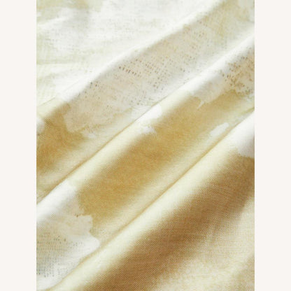 Elegant High Waist Women's Flowing Pants with Floral Print – Yellow, Light and Comfortable Straight Cut