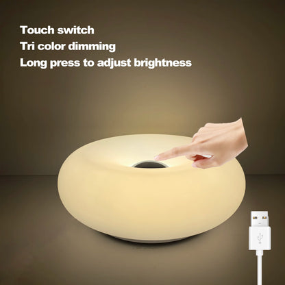 Bamboo Table Lamp | USB Plug, Touch Control