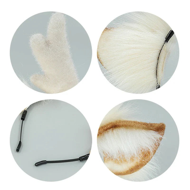 Plush Headband with Deer Ears – Cosplay Accessory for Women and Children
