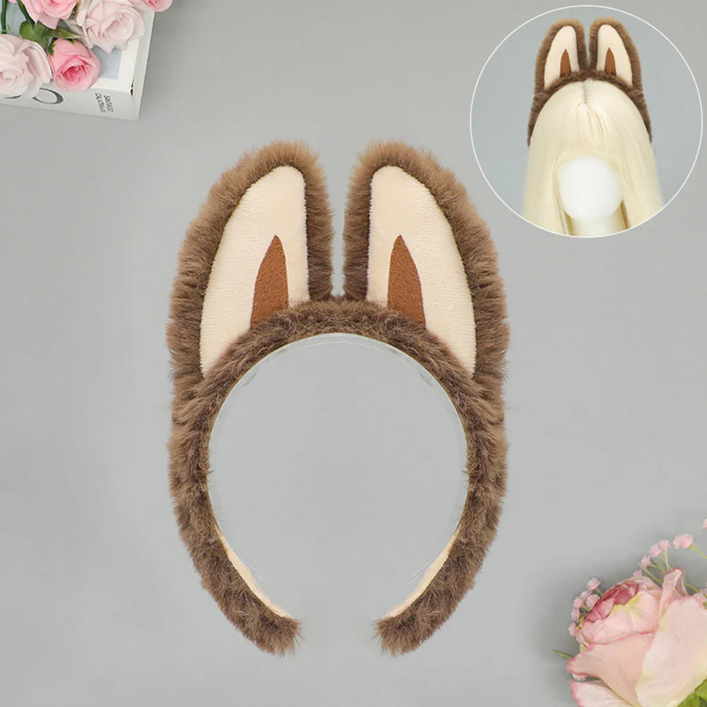 Plush Headband with Deer Ears – Cosplay Accessory for Women and Children
