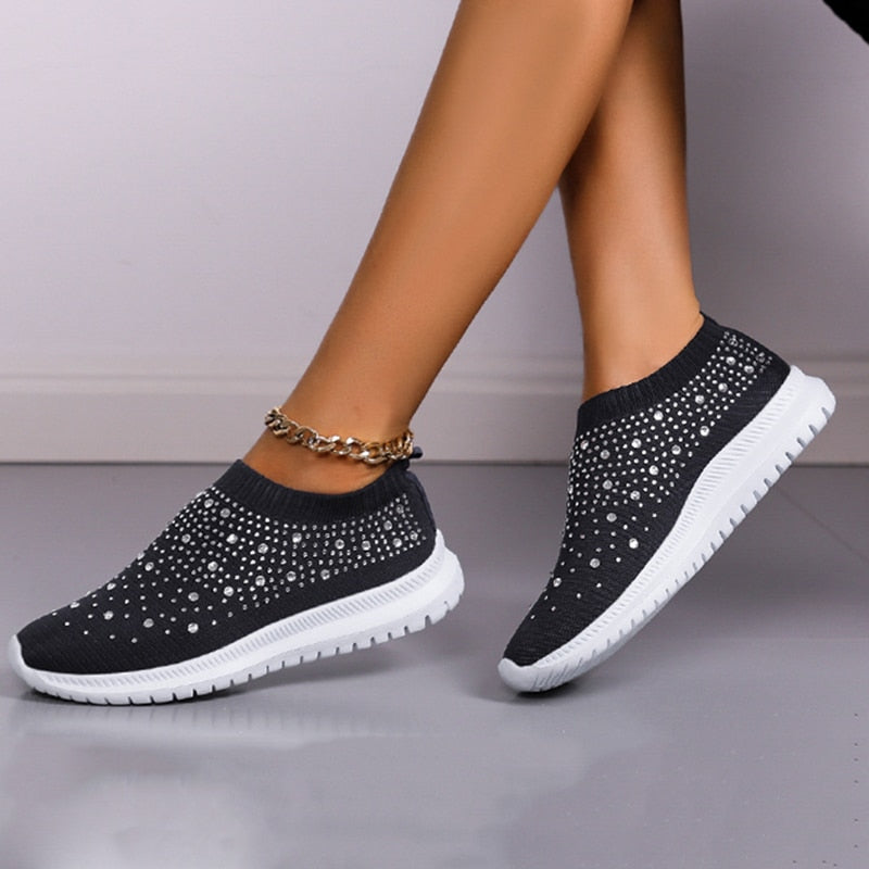 Lightweight Women's Sneakers in Breathable Fabric with Non-Slip Sole for Daily Comfort