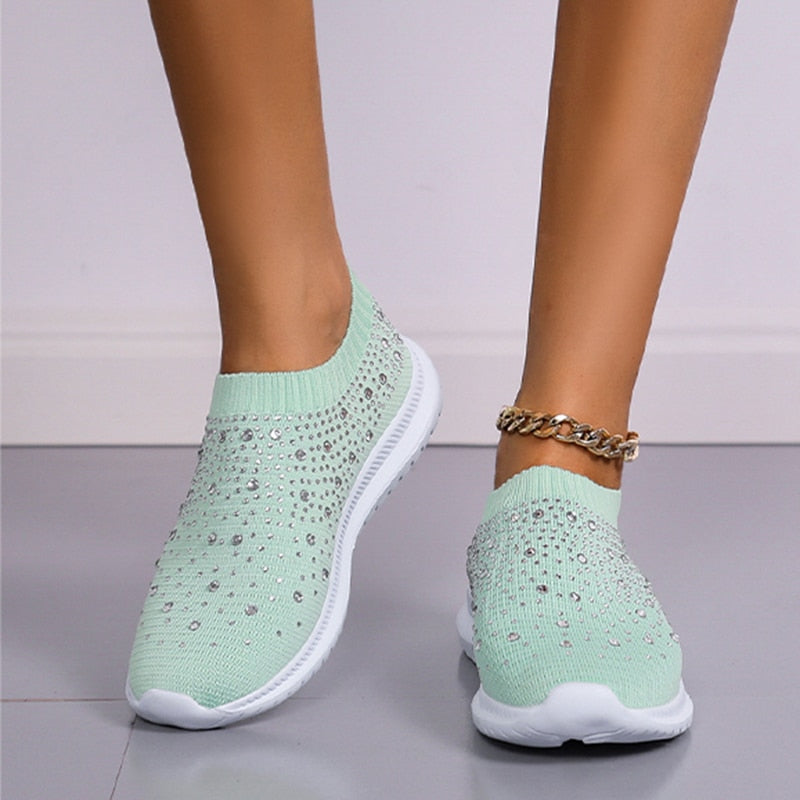 Lightweight Women's Sneakers in Breathable Fabric with Non-Slip Sole for Daily Comfort
