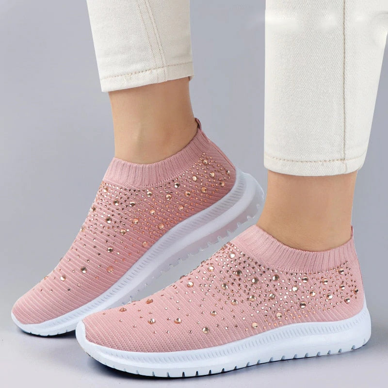 Lightweight Women's Sneakers in Breathable Fabric with Non-Slip Sole for Daily Comfort