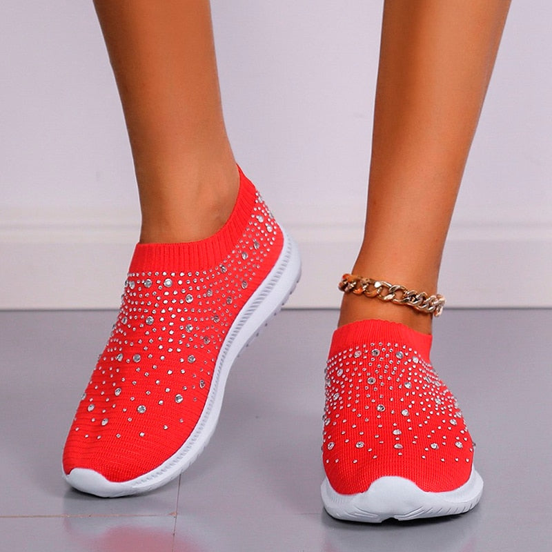 Lightweight Women's Sneakers in Breathable Fabric with Non-Slip Sole for Daily Comfort