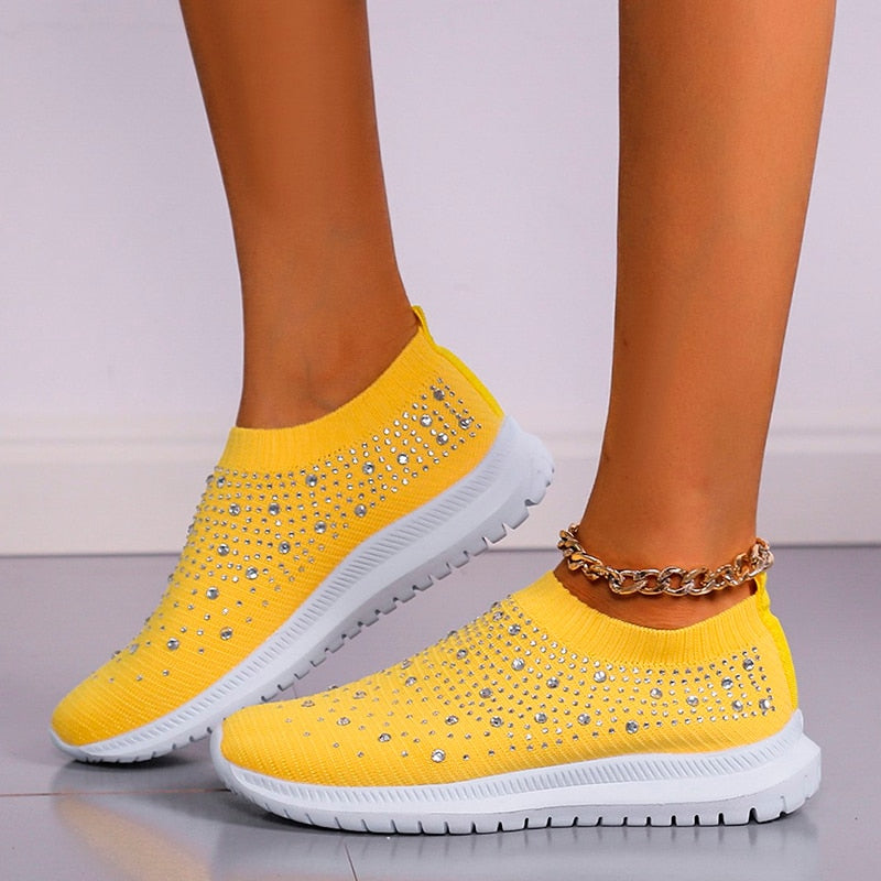 Lightweight Women's Sneakers in Breathable Fabric with Non-Slip Sole for Daily Comfort