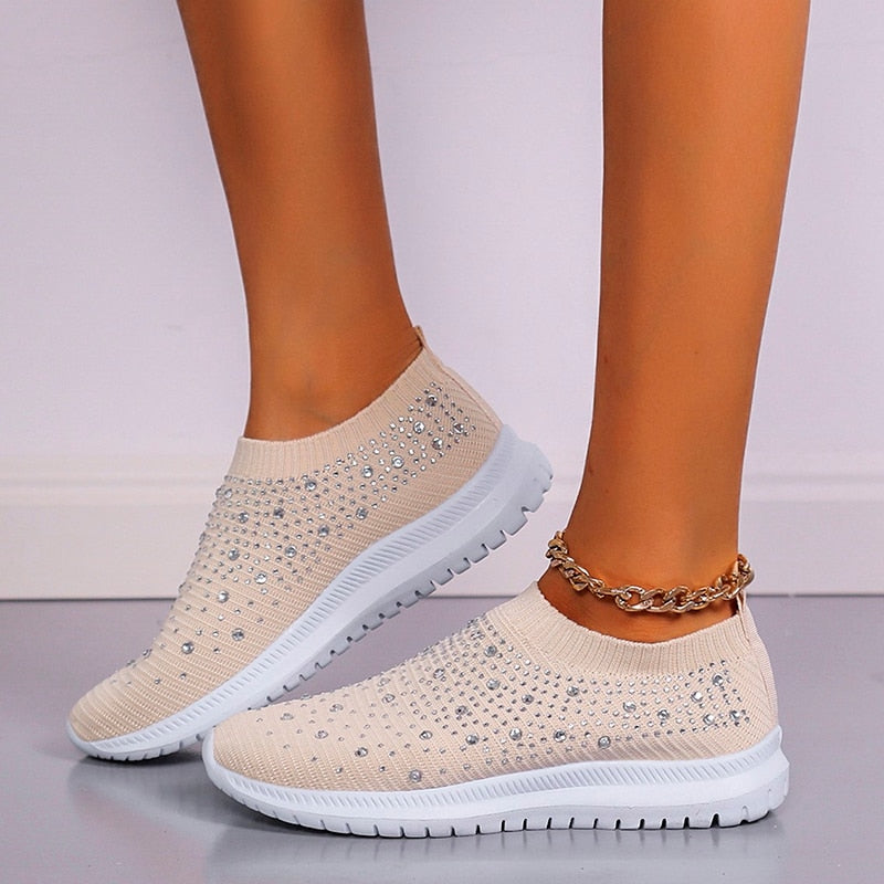 Lightweight Women's Sneakers in Breathable Fabric with Non-Slip Sole for Daily Comfort