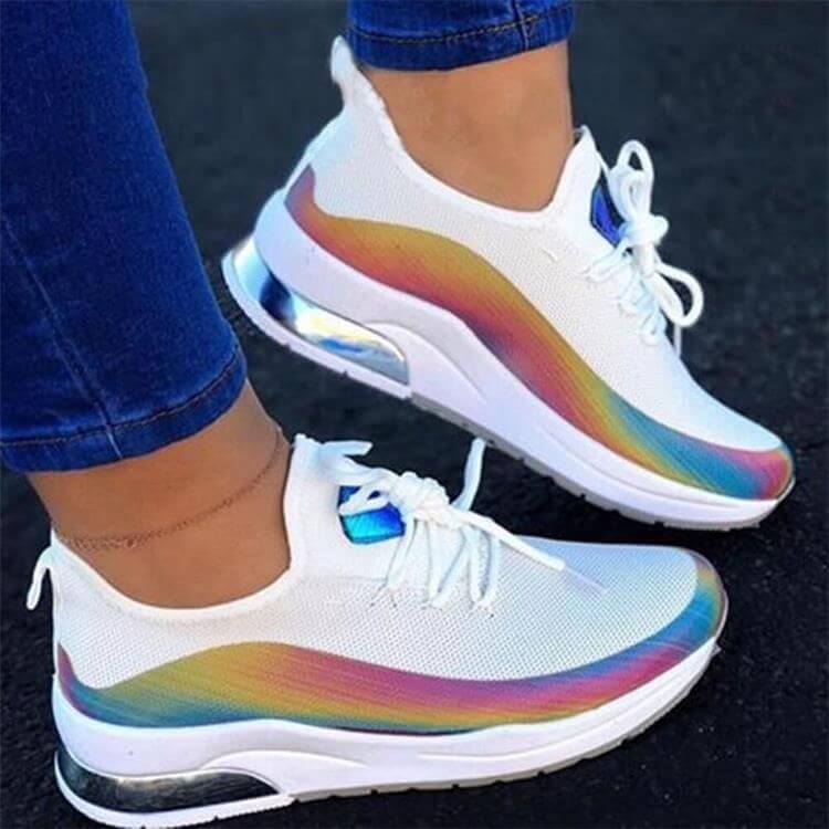 Breathable and Lightweight Women's Sneakers with Cushioned Insole and Non-Slip Outsole
