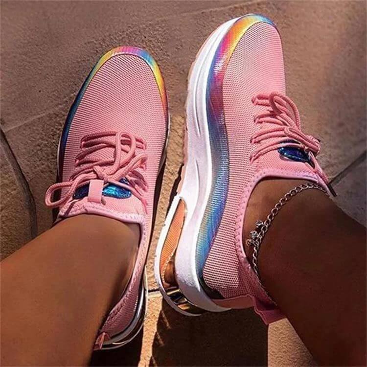 Breathable and Lightweight Women's Sneakers with Cushioned Insole and Non-Slip Outsole