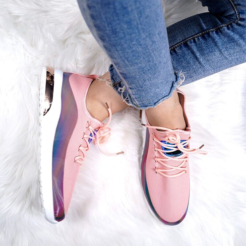 Breathable and Lightweight Women's Sneakers with Cushioned Insole and Non-Slip Outsole