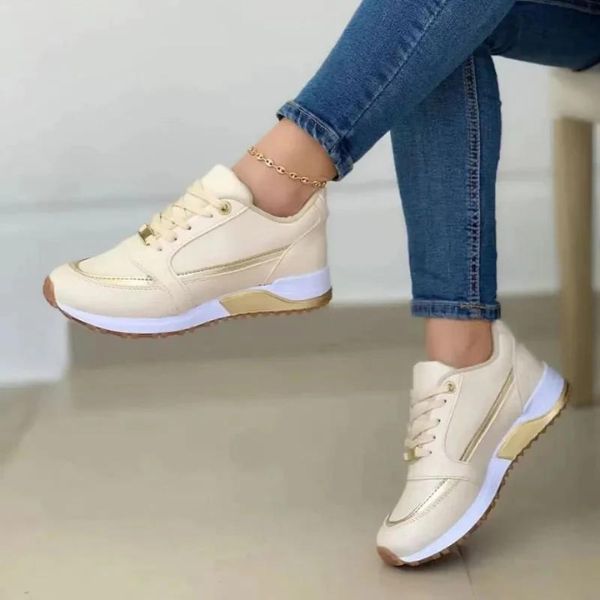Breathable Orthopedic Sneakers with Cushioned Sole – 5 cm Heel for Pain Relief