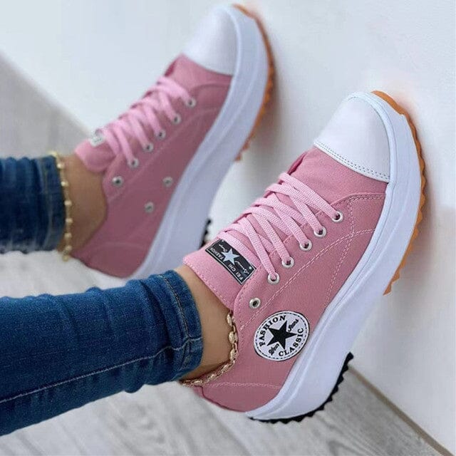 Breathable ergonomic leather women's sneakers with orthopedic support for optimal comfort