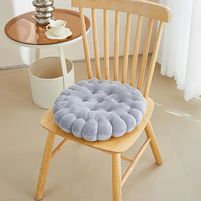 Biscuit Plush Cushion | Soft Decorative Pillow, Cookie-Shaped Design