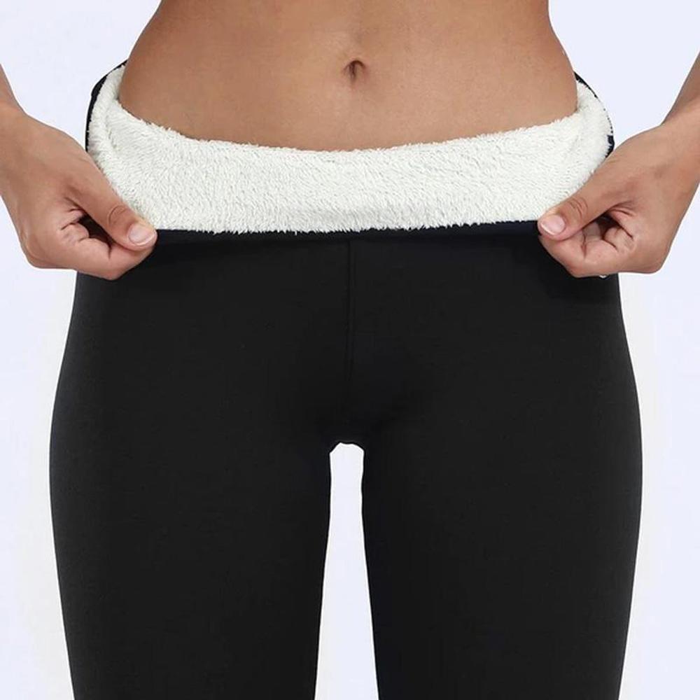 Women's Warm and Comfortable Fleece Leggings – Elastic Sports Leggings for Winter, Slim Fit, Available in Multiple Sizes