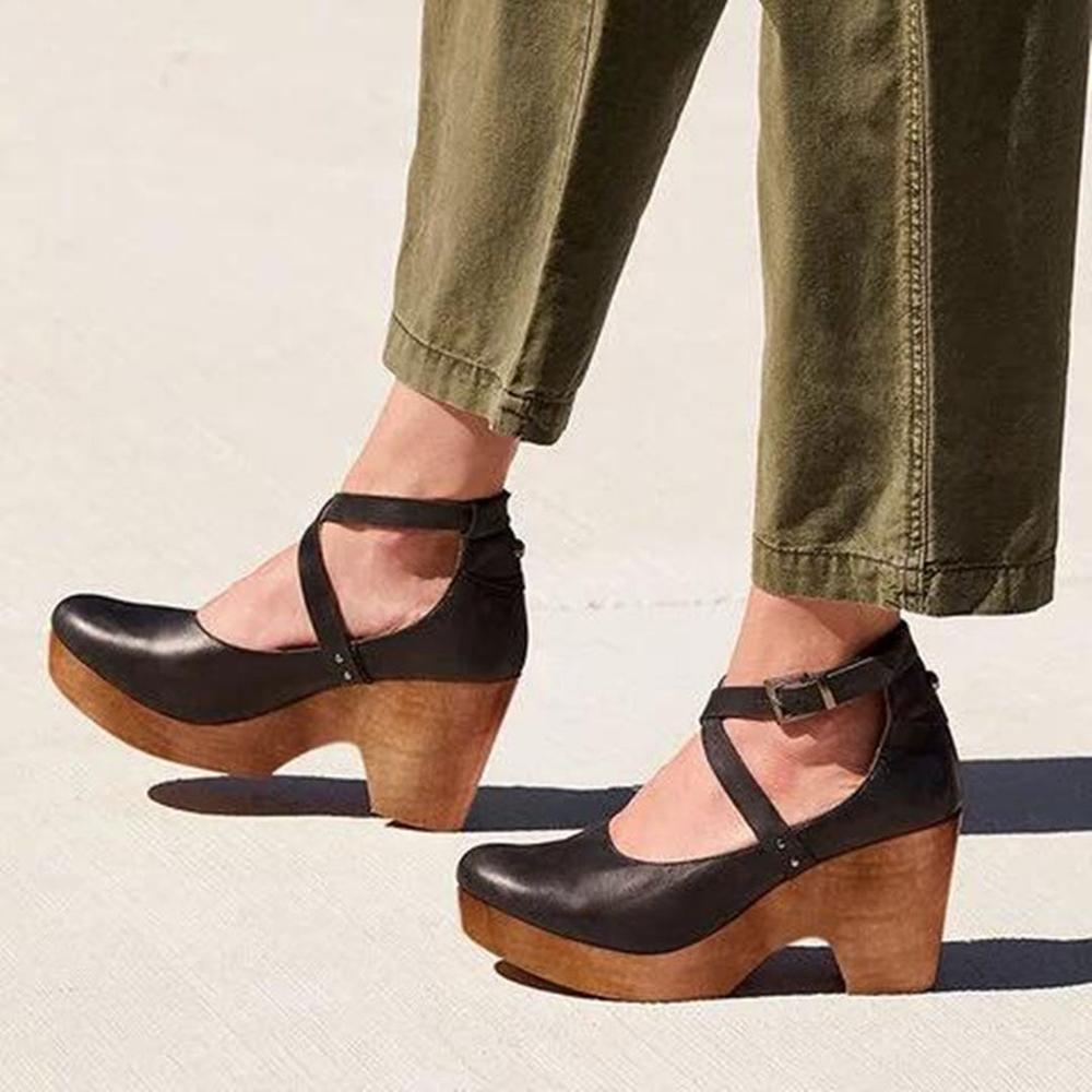 Variant image for Chaussures Compensées Femme Beige Taille 38 Simili Cuir Chic-19