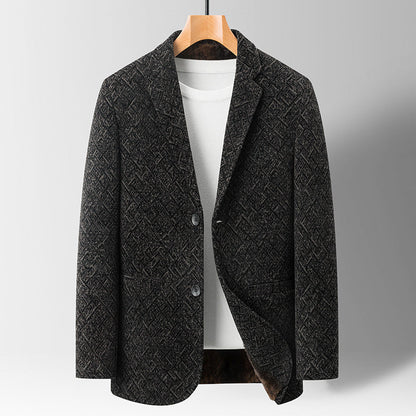 Slim Blazer for Men in Chenille – Elegant and Casual for Autumn and Winter