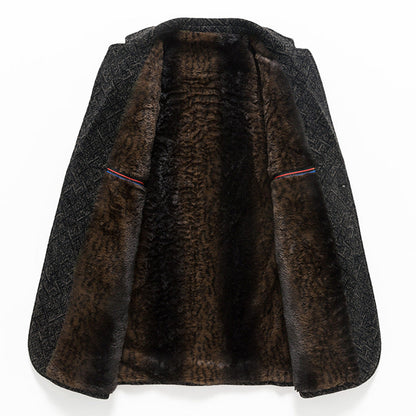 Slim Blazer for Men in Chenille – Elegant and Casual for Autumn and Winter