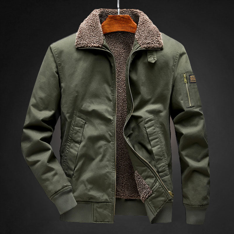 Blouson Bomber Insulated Men's Jacket with Sherpa Lining – Perfect for Winter