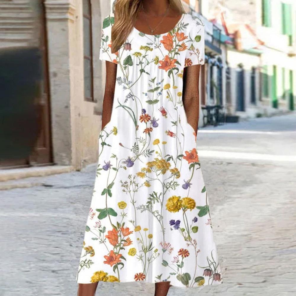 Robe d'Été Femme Chic Longue en Polyester - Élégante et Confortable pour Toutes les Occasions