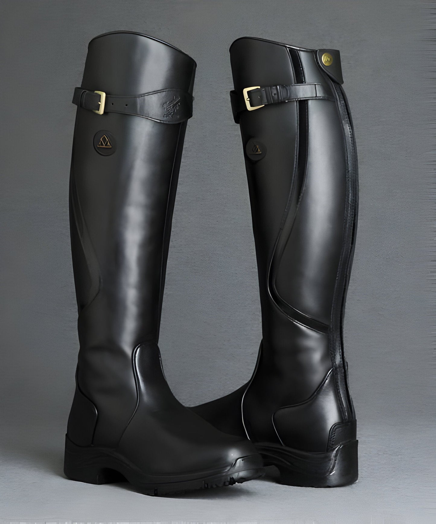 Bottes Imperméables Hiver Femme Noires à Hauteur de Genou – Bottes de Pluie Élégantes en Daim avec Semelle Antidérapante 2