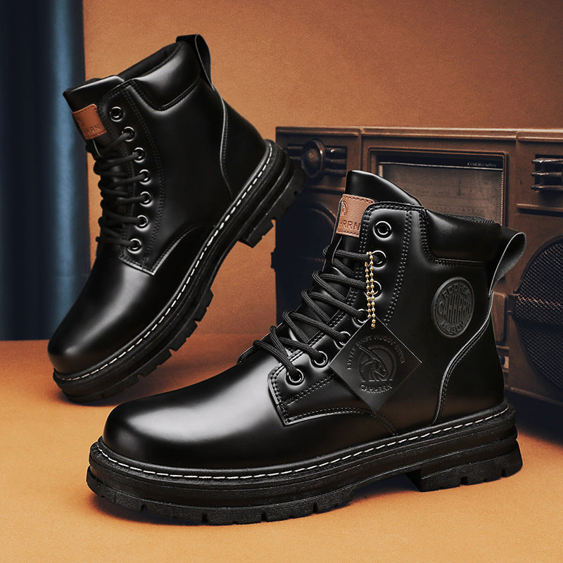 Waterproof PU High Boots for Men – Comfort and Casual Style